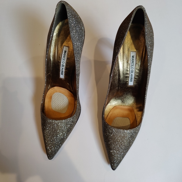 Manolo Blahnik Nattorno mesh Glitter heels - Picture 2 of 11